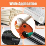 S2U PVC Pipe Cutter, PVC Cutter Cuts PVC/CPVC/PP/PEX/PE Pipe Up to 1-1/4”, One-hand Operation PEX Cutter, V-Shaped Japanese SUS420 Blade, Ideal for Plumbing/Irrigation/Sprinkler Systems/DIY projects - Image 3