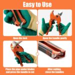 S2U PVC Pipe Cutter, PVC Cutter Cuts PVC/CPVC/PP/PEX/PE Pipe Up to 1-1/4”, One-hand Operation PEX Cutter, V-Shaped Japanese SUS420 Blade, Ideal for Plumbing/Irrigation/Sprinkler Systems/DIY projects - Image 4