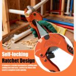 S2U PVC Pipe Cutter, PVC Cutter Cuts PVC/CPVC/PP/PEX/PE Pipe Up to 1-1/4”, One-hand Operation PEX Cutter, V-Shaped Japanese SUS420 Blade, Ideal for Plumbing/Irrigation/Sprinkler Systems/DIY projects - Image 5