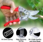 Kynup 8.6" Pruning Shears for Gardening, Garden Shears, Clippers, Garden Scissors, Pruners for Gardening, Heavy Duty Gardening Tools, Stainless Steel Pruners - Image 3