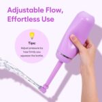 Easy@Home Portable Travel Bidet: Peri Bottle for Postpartum Essentials - Handheld Sprayer Kit for Perineal Care & Personal Hygiene | 380ml (12.8oz) | Women & Men | EPB-01 Pink - Image 6