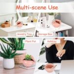 Trycooling Ceramic Red Lips Lipstick Ring Holder Jewelry Tray Rack Decorative Cosmetic Storage Display Holder Desktop Hairpin Storage Organizer Birthday Choice (Pink) - Image 4