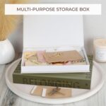 Beautiful Decorative Books - Set of 2 Boxes Enhance Your Coffee Table, Bookshelf or Mantel Shelf Decor - Aesthetic Fake/Faux Books for Modern Home Decoration, Photo Storage and as a Keepsake Box - Image 4