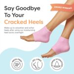 ZenToes Moisturizing Socks for Cracked Heel Treatment, Vitamin E, Olive Oil and Jojoba Oil Infused Heel Socks, Spa Gifts for Women, Mothers Day Gifts (Fuzzy Pink, Regular) - Image 3