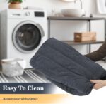 Compact Bean Bag Chair – Memory Foam Lazy Sofa Sack, Floor Couch for Bedroom, Living Room, Office & Home (Gray) - Image 3