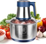 20 Cups Large Capacity Food Processor,5 Speed Electric Meat Grinder Vegetable Chopper,500W Powerful Motor 6 Bi-Level Blade Meat mincer for Vegetable, Nuts, Onion, Garlic with 304 Stainless Steel Bowl - Image 2