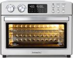 28QT Air Fryer Toaster Oven Combo, Large 12-in-1 Convection Countertop Oven with 3-Layer Cooking, Rotisserie for Chicken, 6 Heating Tubes, Fast Preheat, Fit 11" Pizza, All Accessories, Stainless Steel - Image 2