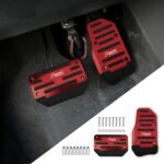 2PCS Non-Slip Car Pedal Covers, Premium Aluminum Alloy Gas and Brake Pedals Covers for Safe Driving, Automatic Transmission Pedal Covers Replacement Kit, Universal Car Accessories for Most Car - Image 2