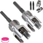 2PCS PVC Pipe Threader Kit - Dual-Function Internal & External Pipe Threading Tool for 1/2"& 3/4" PVC/Plastic Pipes - Image 2