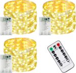 3-Pack 78FT 240 LED Fairy Lights Battery Operated with Timer & Remote, Waterproof Twinkle Lights Indoor Outdoor 8 Modes for Bedroom Centerpiece Wedding DIY Party Christmas Classroom Dorm Decoration - Image 2