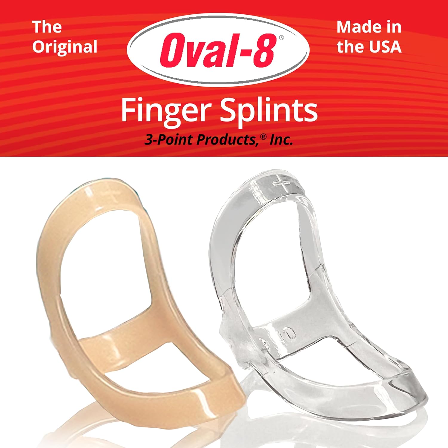3-Point Products Oval-8 Finger Splint, Support and Protection for Arthritis, Trigger Finger or Thumb, and Other Finger Conditions, Size 3, (Pack of 1) available in Beige or Clear - Image 2