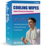 30 Pack Cooling Body Wipes, Alcohol-Free Cooling Towelettes Cooling Towel Alternative for Outdoor Sports, Camping, Hiking, Workout & Hot Weather(Green) - Image 2