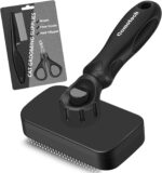 3PCS Cat Grooming Supplies, Cat Brush & Nail Clipper/Trimmer & Flea Comb for Shedding Indoor Cats Essentials Stuff Accessories (Black Grey) - Image 2