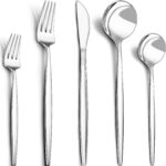 40-Piece Silverware Set for 8, CEKEE Stainless Steel Flatware Cutlery Set Included Knife Spoon and Fork, Kitchen Utensils Set for Home Hotel Wedding Restaurant - Mirror Polished & Dishwasher Safe - Image 2