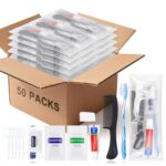 50 Sets Bulk Hygiene Kits for Homeless,Basic Toiletry Kit Homeless Supplies Bulk,Disposable Toothbrushes with Toothpaste and Comb Individually Wrapped,Bath Soap,Shampoo,Body Wash,Floss Pick - Image 2