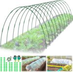 60 Pcs Garden Hoops for Raised Beds, 12 Sets Greenhouse Hoops Grow Tunnel Rust-Free Fiberglass Hoop House Kit, Plant Support Garden Stakes Hoops Frame for Netting Shade Cloth Row Cover Garden Supplies - Image 2