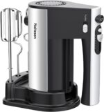 600W Electric Hand Mixer Kitchen Handheld Mixer 10 Speed Powerful with Turbo for Baking Cake Lightweight & Personal Electric Mixer with Egg Baking Beaters Dough Hooks, Whipping Mixing Cookies - Image 2