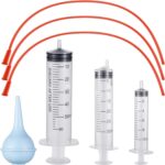 7 Pack Tube Feeding Kit for Puppies Puppy Feeding Tube Include 3 Pack 8 FR Red Give Food Pipes 3 Pack 10 ml 30 ml 60 ml Syringes Bulb Syringe for Lamb Goat Small Dog Whelping Kitten Measuring Watering - Image 2
