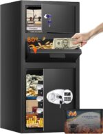 7.8 Cuft Extra Large Depository Drop Safe for Business, Anti-Theft Safe Box with Quick Place Drop Slot, Digital Keypad and Spare Key, Heavy Duty Drop Safes for Business Retail Mail Church Home - Image 2
