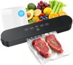 75kPa Vacuum Sealer Machine, Compact Vacuum Sealer for Food, 4-in-1 Food Sealer, Digital Timer, Moist/Dry, Pulse, Seal Modes, with 20 Vacuum Bags, Black - Image 2