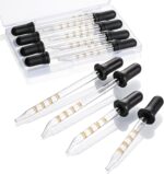 8 Pack, 1 mL Glass Eye Dropper with Measurement - Long & Short, Bent & Straight Tip Calibrated Glass Medicine Droppers, Accurate Dose Pipette Dropper for Essential Oils, Feeding, Ear, Lab, Health Care - Image 2