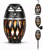 ANERIMST for Dad, Outdoor Bluetooth Speakers with LED Torch Light – Wireless & Waterproof Speaker for Garden, Patio, 360° Sound, 24-Hour Playtime for Men (Black) - Image 2
