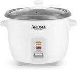AROMA® Rice Cooker, 3-Cup (Uncooked) / 6-Cup (Cooked), Small Rice Cooker, Oatmeal Cooker, Soup Maker, Auto Keep Warm, 1.5 Qt, White, ARC-363NG - Image 2