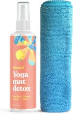 ASUTRA Yoga Mat Cleaner Spray (Calming Citrus), 4 fl oz - No Slippery Residue, Organic Essential Oils, Deep-Cleansing for Fitness Gear & Gym Equipment, Microfiber Towel Included - Image 2
