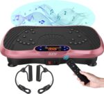 AXV Vibration Plate Fitness Platform Exercise Machine Vibrating Shaking Full Body Shaker Workout Vibrate Stand Shake Board Sport for Weight Loss Fat Burner for Gym Home Office - Image 2