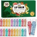 AZEN 30 Pack Lip Balm, Natural Lip Balm Bulk, Lip Care Product, Moisturizing Lip Balms for dry cracked lips, Mothers Day Gifts Easter Basket Stuffers - 10 Flavors - Image 2