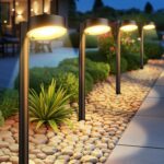 Ahaorigin 8 Pack Solar Pathway Lights Outdoor, 12 Brighter LED Solar Lights Outdoor Waterproof, Up to 12 Hrs Modern Path Light for Yard Garden Walkway Driveway Lawn (8 Pack) - Image 2