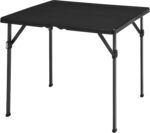 Amazon Basics 34 inch Portable Sturdy Folding Dining Table with Carrying Handle, Space Saving Storage, Square, 33.9 x 29.1 x 33.9 inch, Black | Folding, Portable, with Carrying Handle - Image 2