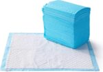 Amazon Basics Heavy Duty Dog and Puppy Pee Pads, Leak-Proof 5-Layer Super Absorbent, Quick-Dry Surface for Potty Training, Regular Size, 24x23", Blue & White, 50 Count - Image 2