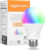 Amazon Basics Smart A19 LED Light Bulb, Color Changing, 9W (60W Equivalent), 800LM, Works with Alexa Only, WiFi 2.4 GHz, No Hub Required, Mood Lighting, Energy Efficient, 1-Pack - Image 2