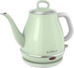 Anfilank Electric Gooseneck Kettle, 1L 1500WFast Boil, 100% Stainless Steel BPA Free Pour-Over Coffee & Tea Kettle,Water Boiler with Auto Shut & Boil-Dry Protectio,Green - Image 2