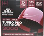 Annie Hot & Hotter Large Ceramic Ionic Hood Dryer – Professional Salon Hair Dryer with Adjustable Height, 3 Heat & Speed Settings, Portable Hooded Dryer for Rollers, Deep Conditioning & Styling - Image 2