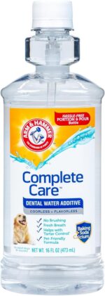 Arm & Hammer Complete Care Dental Water Additive for Dogs, Easy Portion Bottle 16 Fl Oz, Dog Breath Freshener, Odorless and Flavorless, Baking Soda Enhanced for Tartar Control - Image 2