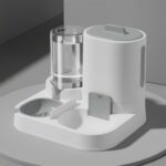 Automatic Cat Feeder and Water Dispenser Set, 2-in-1 Gravity Food Bowl Station for Small Medium Cats Dogs Puppy Kitten Rabbits, Auto Feeding Supplies - Image 2