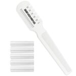 BANGMENG Hair Cutter Comb, Shaper Razor Comb, Split Ends Trimmer Styler, Double Edge Razor Blades for Thinning, Cutting and Styling, Extra 5 Blades Included - Image 2
