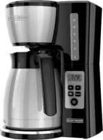 BLACK+DECKER 12 Cup Thermal Programmable Coffee Maker with Brew Strength and VORTEX Technology, Black/Steel, CM2046S - Image 2