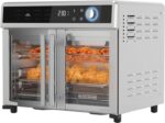 BLACK+DECKER Crisp 'N Bake Air Fryer Toaster Oven Combo, 12 in 1 Countertop Convection Oven Cooks Food Fast, Fits a Whole Pizza or 6 Toast Slices, French Doors with Stainless Steel Finish - Image 2