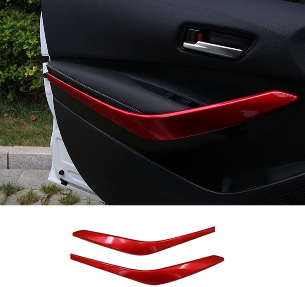 BOYUER for Toyota Corolla 2020 2021 2022 2023 2024 2025 2026,2019-2025 Corolla Hatchback ABS Inner Door Armrest Handle Bowl Frame Cover Interior Decoration Trim Accessories,NOT for Cross (Wine Red) - Image 2