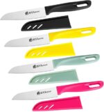 BYkooc 8 pieces Paring Knives (4PCS Peeling Knives and 4PCS Knife Sheath), Ultra Sharp Vegetable and Fruit Knife,German Steel Small Kitchen Knife with PP Plastic Ergonomic Handle - Image 2