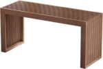 Bamboo Small Dining Bench,Farmhouse Bench for Kitchen & Living & Dining Room Furniture Natural - Image 2