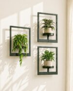 Bamworld Hanging Planters for Indoor Plants Wall Decor Living Room Plant Stand Indoor Wall Planters Plant Hanger Window Plant Shelves 3 Pack for Outdoor Entryway - Image 2