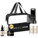 Bask & Lather On the Go Travel Essential Kit, Hydrating Hair Products for Black Hair, Travel Case With Shampoo & Conditioner, Mist, Edge Control, Scalp Stimulator & Edge Control Brush, TSA Accepted - Image 2