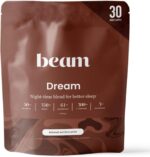 Beam Dream Sleep Powder – Sleep Aid for Adults with Melatonin, Magnesium, L-Theanine, Reishi Mushroom & Apigenin Sleep Supplement, Sleepy Cocoa Bedtime Drink Mix, Brownie Batter Flavor, 30 Servings - Image 2