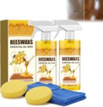 Beeswax Wood Polish Spray, Natural Beeswax Essential Oil Wax Furniture Cleaner & Conditioner, Natural Wood Polish Spray for Suitable for all Kinds of Wooden Furniture and Flooring（2Pcs） - Image 2