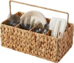 Berdeng Utensil Caddy, Utensil Basket for Table,Napkin and Utensil Holder, Silverware Caddy, Cutlery Holder, Utensil Holder for Party, Picnic Caddy for Plates and Utensils… - Image 2