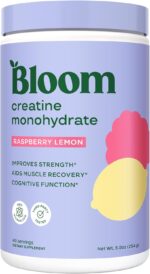Bloom Nutrition Creatine Monohydrate Powder, 5g Micronized Creatine per Serving, Supports Muscle Recovery, Strength, Endurance, Pre or Post Workout, Gluten Free, Non GMO, Raspberry Lemon, 40 SVG, 9 oz - Image 2